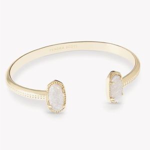 Kendra Scott Elton Gold Cuff Bracelet in Iridescent Drusy (NEVER WORN)